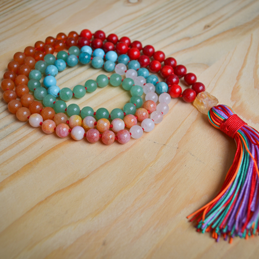 Japa Mala Guacamaya 108 cuentas